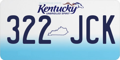 KY license plate 322JCK