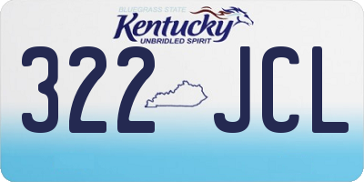 KY license plate 322JCL