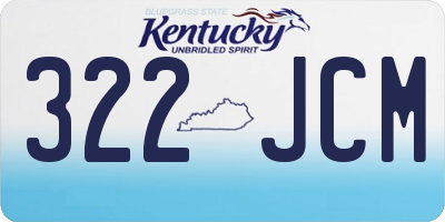 KY license plate 322JCM