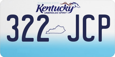 KY license plate 322JCP