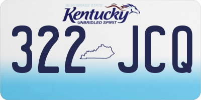 KY license plate 322JCQ