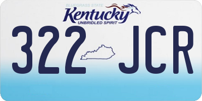 KY license plate 322JCR