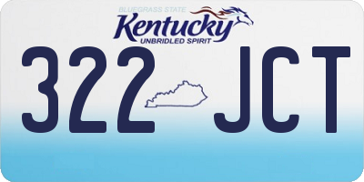 KY license plate 322JCT