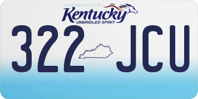 KY license plate 322JCU