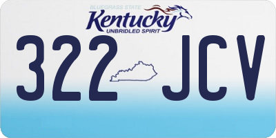 KY license plate 322JCV