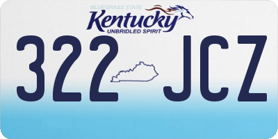 KY license plate 322JCZ