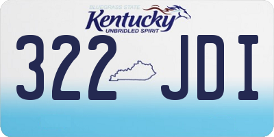 KY license plate 322JDI