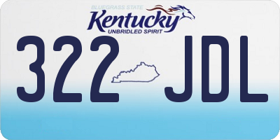 KY license plate 322JDL