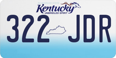 KY license plate 322JDR