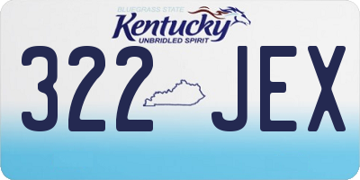 KY license plate 322JEX