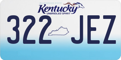 KY license plate 322JEZ