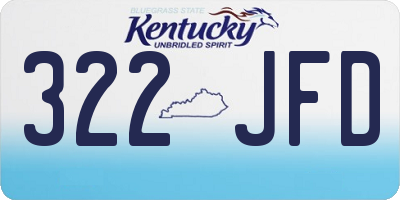 KY license plate 322JFD