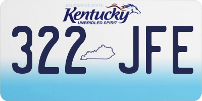 KY license plate 322JFE