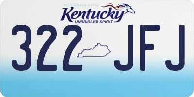 KY license plate 322JFJ