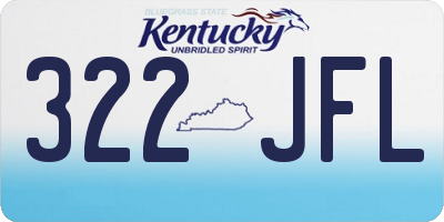 KY license plate 322JFL
