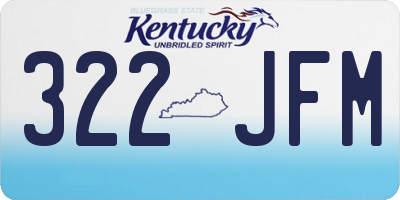 KY license plate 322JFM