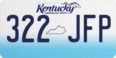 KY license plate 322JFP