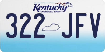 KY license plate 322JFV