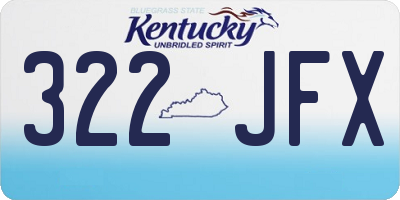 KY license plate 322JFX