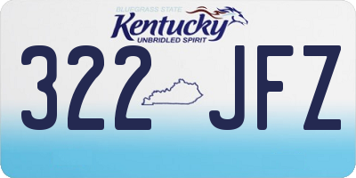 KY license plate 322JFZ