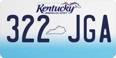 KY license plate 322JGA