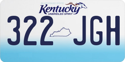 KY license plate 322JGH