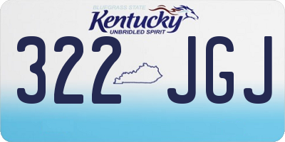 KY license plate 322JGJ
