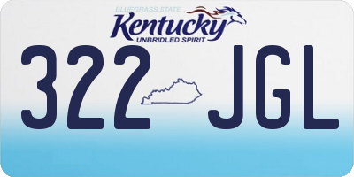 KY license plate 322JGL