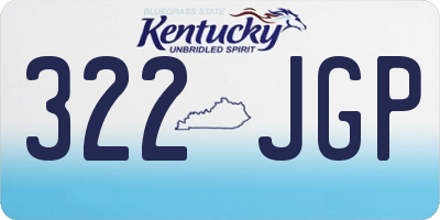 KY license plate 322JGP