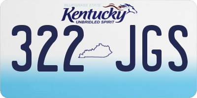 KY license plate 322JGS