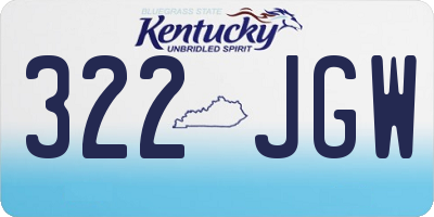 KY license plate 322JGW