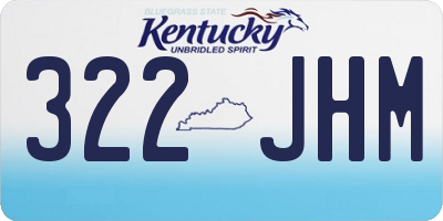 KY license plate 322JHM