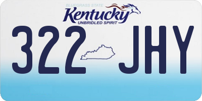 KY license plate 322JHY