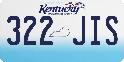KY license plate 322JIS
