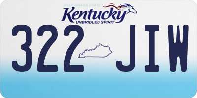 KY license plate 322JIW