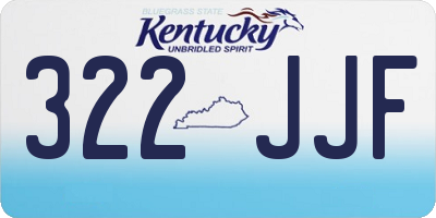 KY license plate 322JJF
