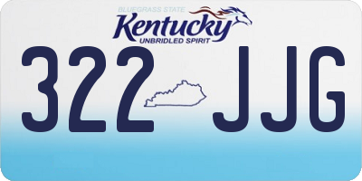 KY license plate 322JJG