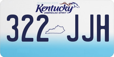 KY license plate 322JJH