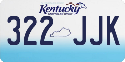 KY license plate 322JJK