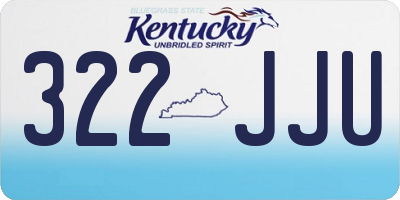 KY license plate 322JJU