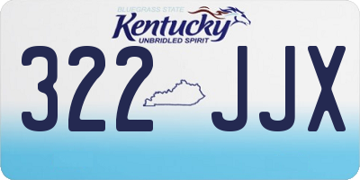 KY license plate 322JJX