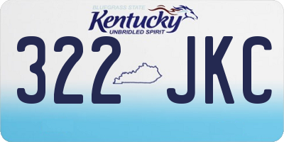 KY license plate 322JKC