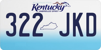 KY license plate 322JKD
