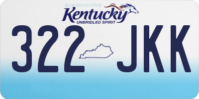 KY license plate 322JKK