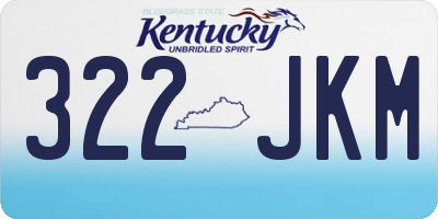 KY license plate 322JKM