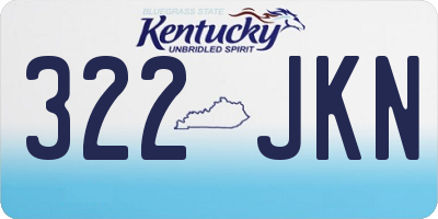 KY license plate 322JKN