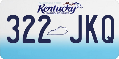 KY license plate 322JKQ