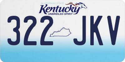 KY license plate 322JKV