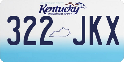 KY license plate 322JKX