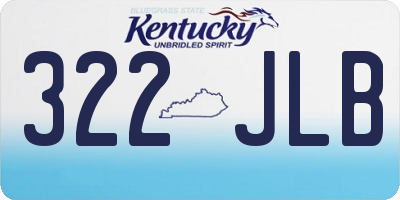 KY license plate 322JLB